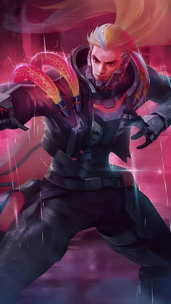 Murad đứng giữa mảnh vỡ ánh sáng, áo choàng tối, thần thái bình thản nhưng đầy sát khí