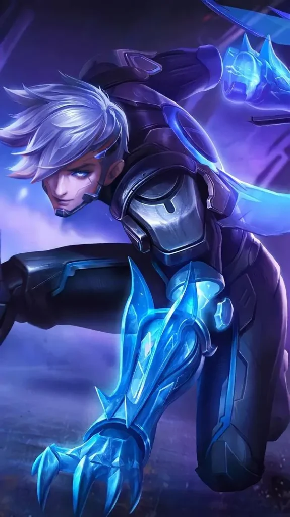 Ảnh murad toái nguyệt kiếm tâm tạo dáng sát thủ, áo choàng tối, ánh viền sắc lạnh rất hút mắt