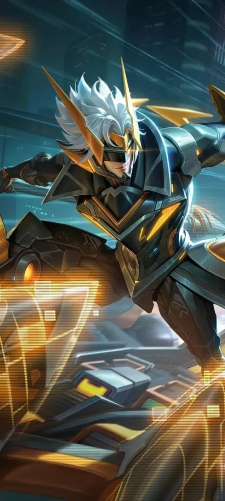 Ảnh 4K Lubu chi tiết giáp kim loại rõ, nền khói xám, bố cục lệch phải dễ đặt widget.