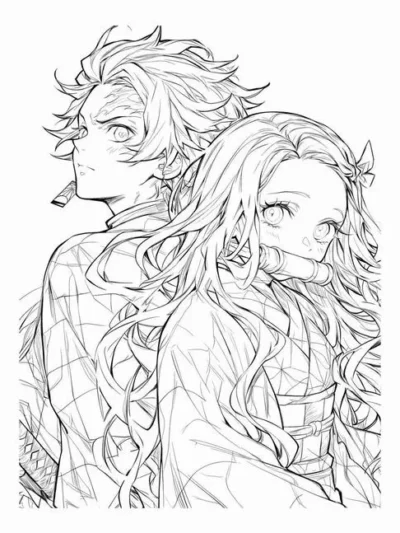 72 Tranh Tô Màu Thanh Gươm Diệt Quỷ đẹp dễ tô từ nhân vật chính đến phản diện