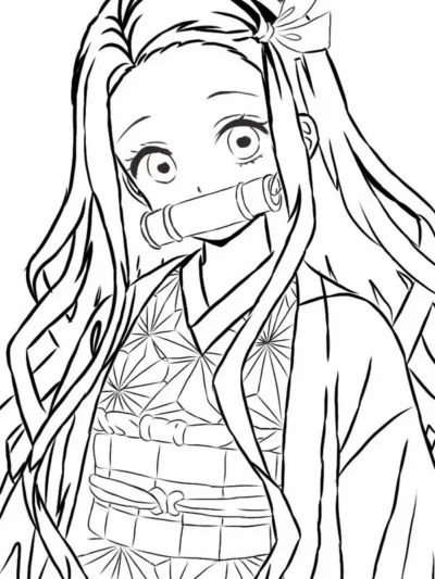 54 Tranh tô màu Nezuko tổng hợp – Ảnh cute, ngầu, biến hình & phiên bản đặc biệt