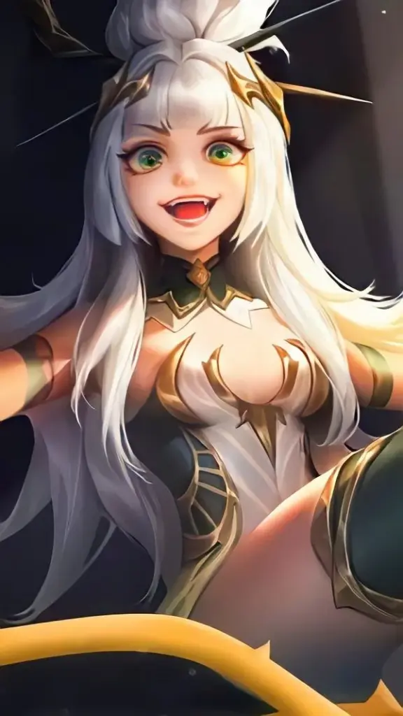 Ảnh fanart Aoi hoang dã Long tộc, mái tóc bay, vuốt rồng khổng lồ nổi bật nền tối