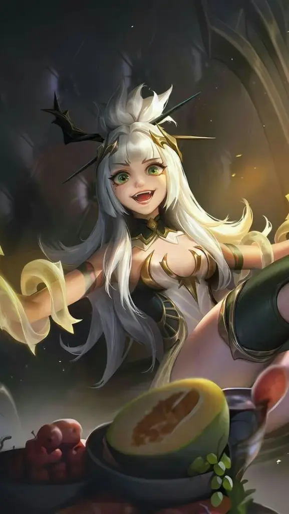 Hình nền Aoi bật nhảy bắt lẻ, Long Lực sáng nhẹ trên tay, phong cách sát thủ lạnh