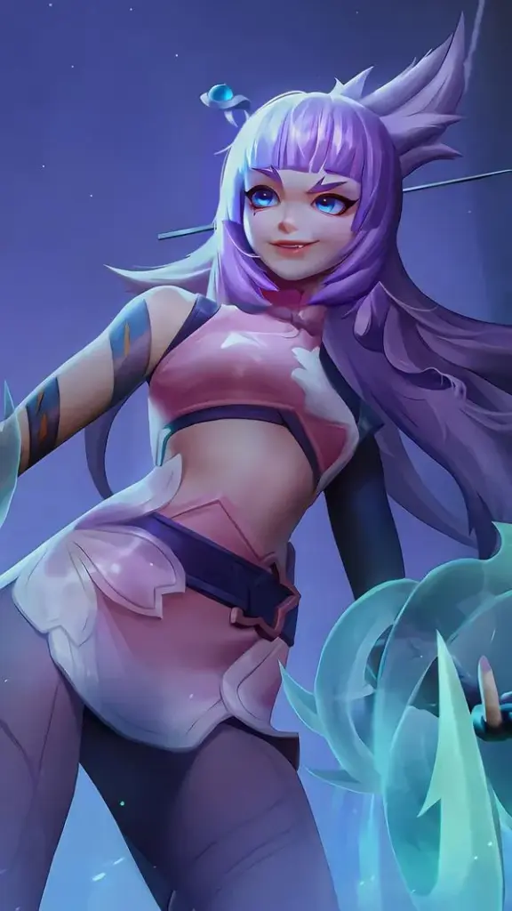 Hình Aoi đẹp khi băng trụ, Long Diệt kéo lùi an toàn, ánh mắt sắc như dao