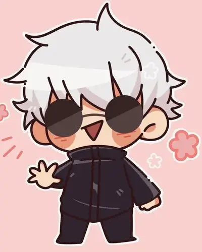 80 Ảnh Gojo Satoru Chibi cute tóc trắng băng mắt nét viền dày gọn đậm chất Kawaii