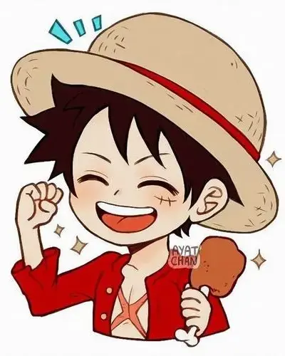 BST 60 Ảnh Luffy Chibi Cute phong cách bo tròn ít chi tiết biểu cảm tinh nghịch