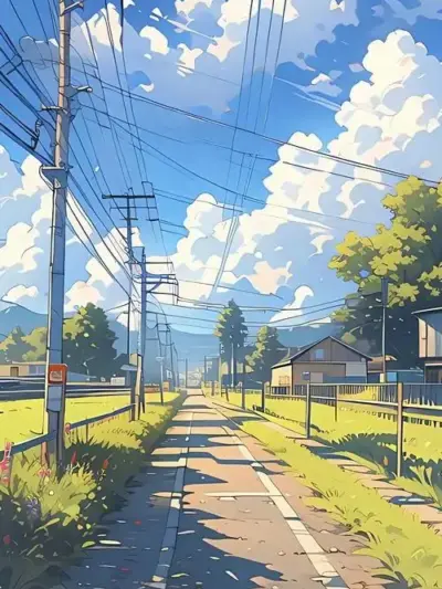 120 Hình Nền Phong Cảnh Anime Cho Điện Thoại với bầu trời mây dày và ánh sáng dịu rất cuốn mắt