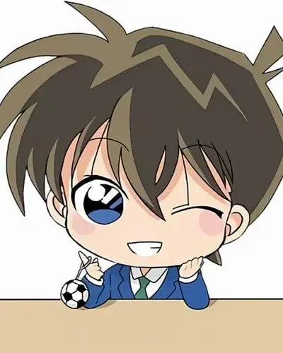 22 Ảnh Shinichi Chibi cute phong cách hoạt họa đường nét phối vest xanh chuẩn