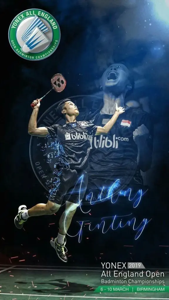 Hình nền vận động viên vươn người đập cầu giữa không trung với những tia sáng lấp lánh bao quanh làm bật lên sự quyết tâm trong từng bước di chuyển.