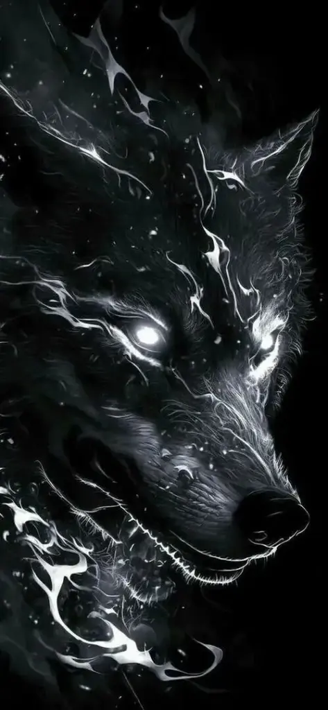 Con sói đen cúi đầu uống nước ở máng đá trong sân tu viện cũ, xung quanh không một bóng người nên từng vòng gợn nước nhỏ cũng làm cảnh vật nghe trống hơn