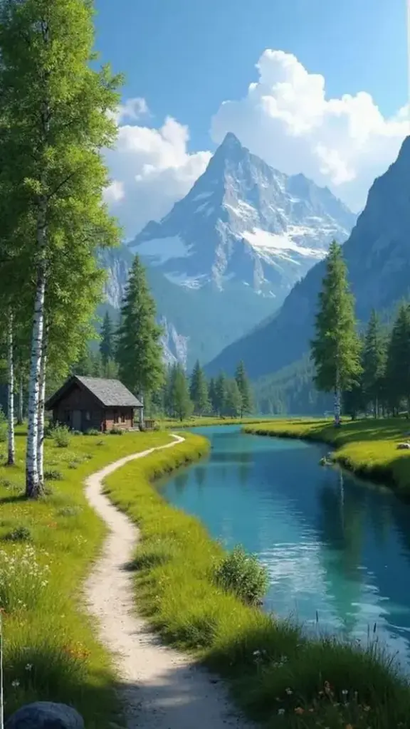 Ảnh nền đại lộ thành phố lúc chạng vạng với xe chạy dưới bầu trời hồng tím, biển hiệu sáng và hàng cọ cao khiến ảnh đô thị này trông trẻ trung rõ rệt