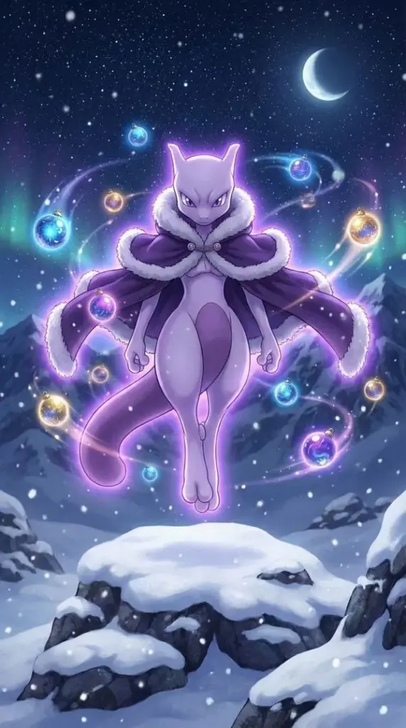 Ảnh nền Cresselia dưới trăng xanh, ánh sáng viền mềm, không khí yên ả nhưng vẫn có lực hút.