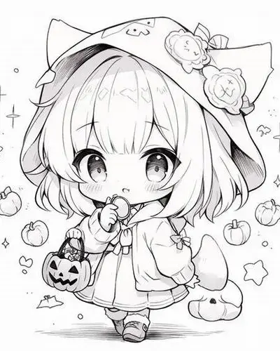 BST 92 Tranh Tô Màu Chibi Cute đơn giản nét to dễ tô bé nào cũng mê